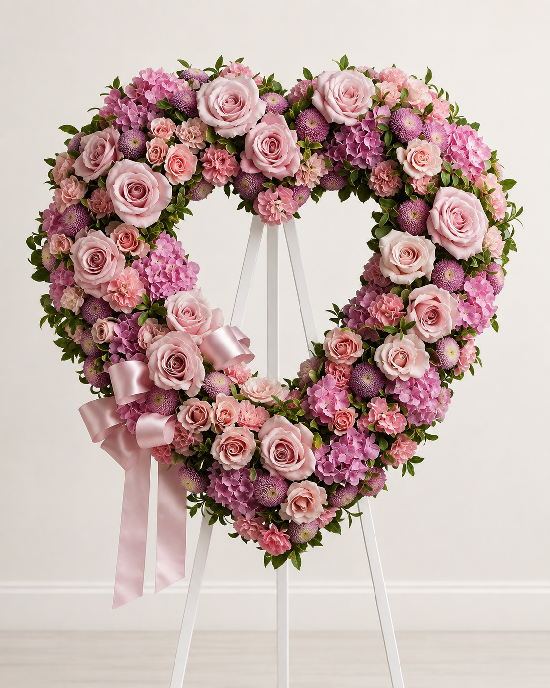 Grand Open Heart Standing Spray
