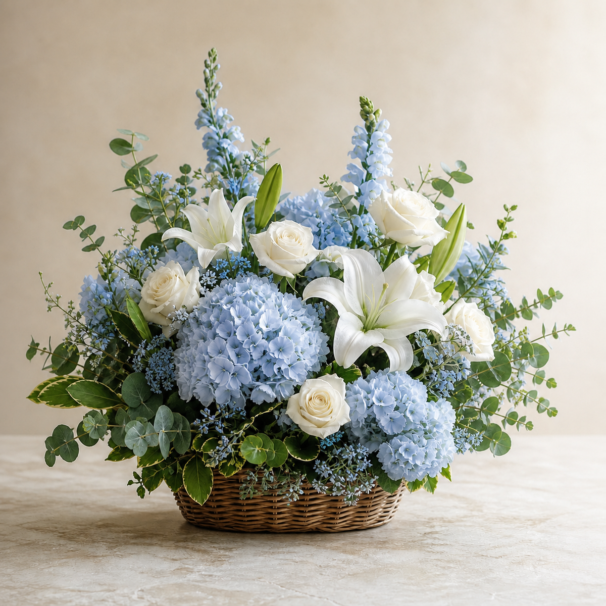 Blue & white Serenity Basket