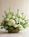 White & green Serenity Basket